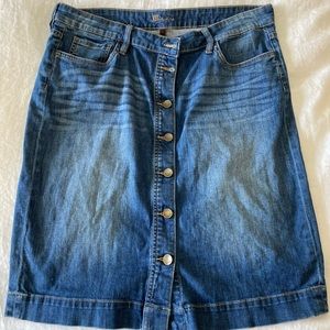 Kut from the Kloth Button Front Pencil Denim Skirt Sz: 14